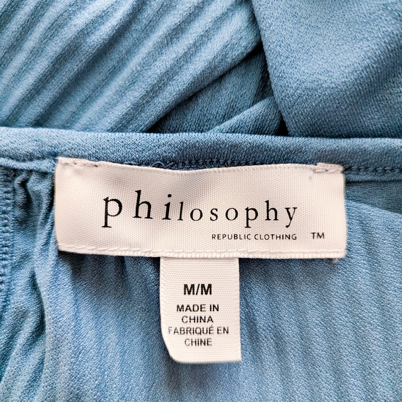 Flowy Philosophy Steel Blue Top - Picture 10 of 11